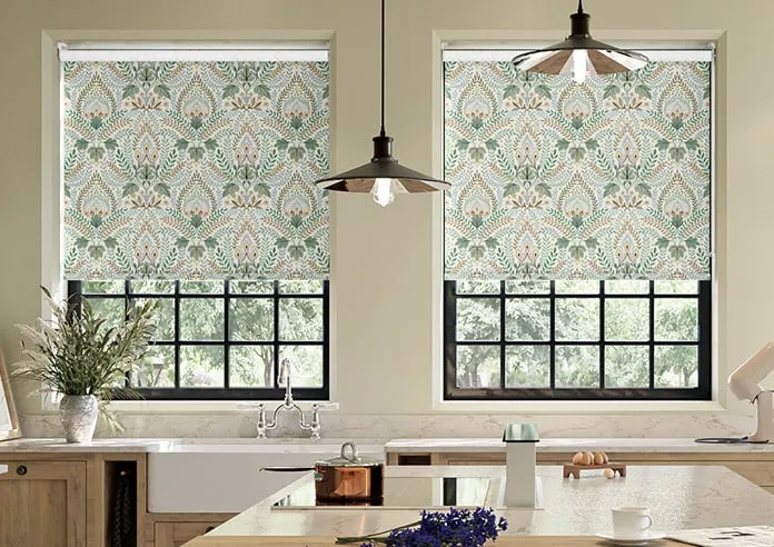 Script Vintage Green - Roller Blind