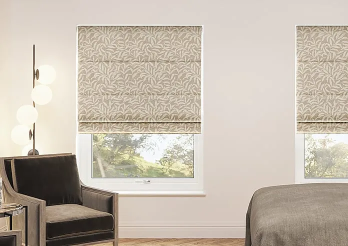 Trailing Vines Vintage Brown - Twist&fit Roman Blind