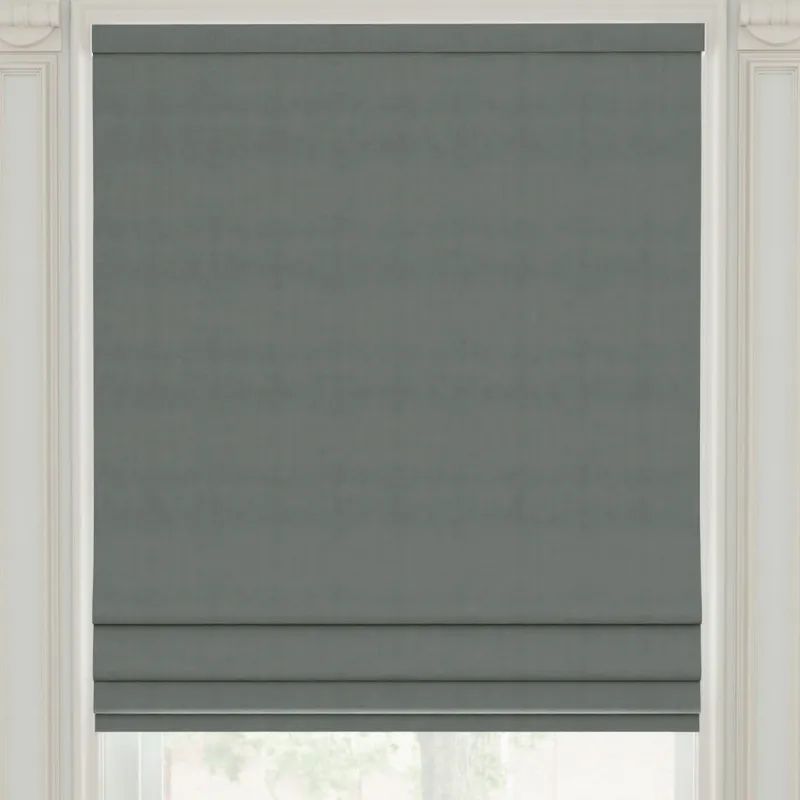 Linda Barker Royal Velvet Made To Measure Roman Blind Grey
