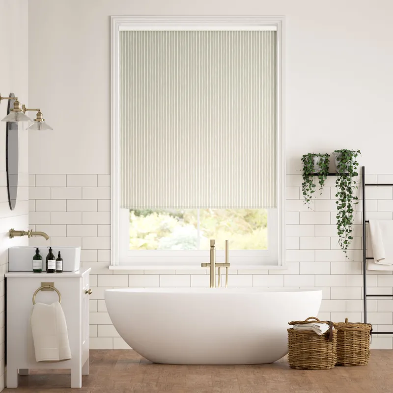Splash Blackout Suki Stripe Stone Roller Blind