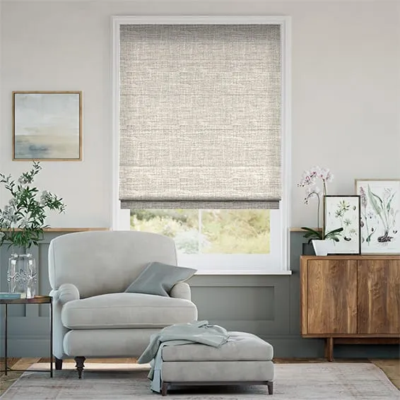 Alaina Speckled Silver Roman Blind