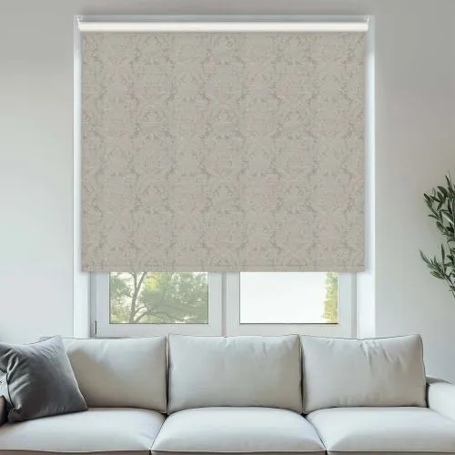 Brocade Stone Cordless Roller Blinds - Shop Now