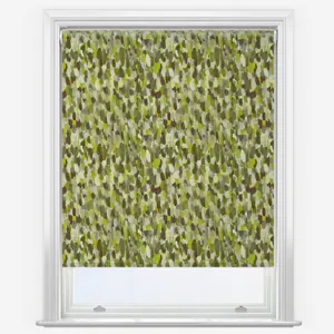 Sonova Studio Abstract Brush Olive Green Roller Blind