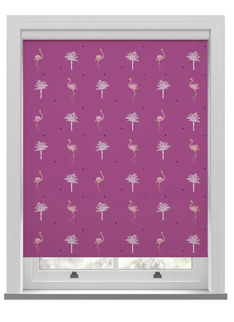 Sara Miller Flamingo Pink Roller Blind