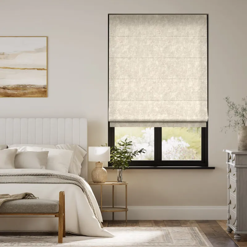 Walcot Chenille Pearl Roman Blind