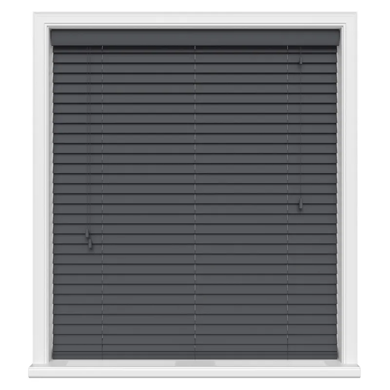 Anthracite Grey Real Wood Uk - Wooden Blinds