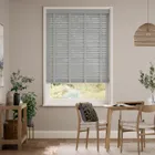 Morel & Light Grey Wooden Blind- 50mm Slat