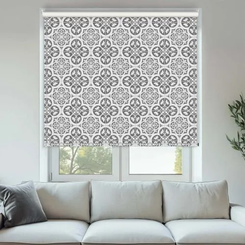 Tiles Monochrome Cordless Roller Blinds - Shop Now