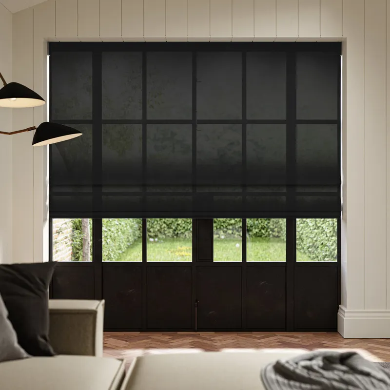 Ante Decor Celest No Joins Sheer Made To Measure Roman Blind Onyx