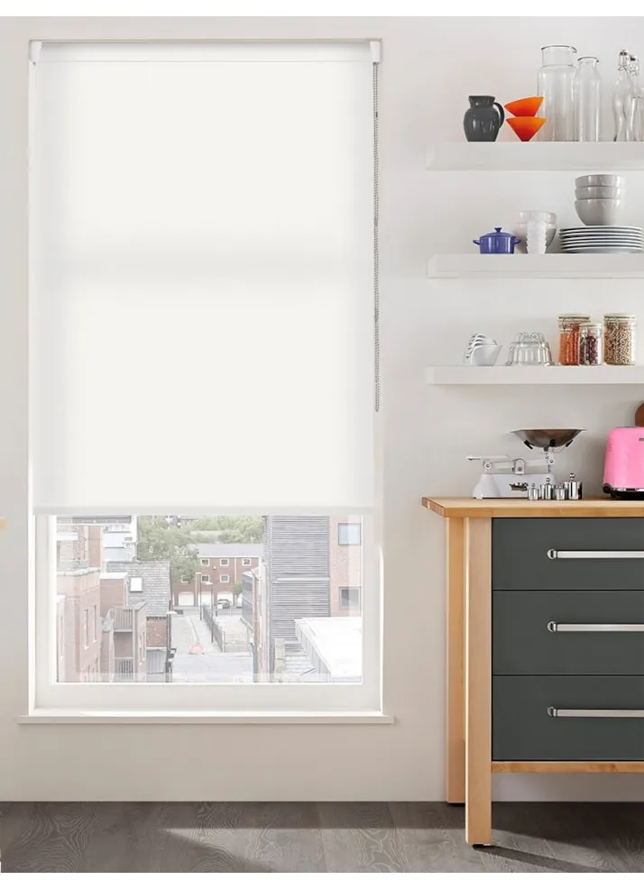 Snowflake White Premium Daylight Grip Fit® No Drill Roller Blind