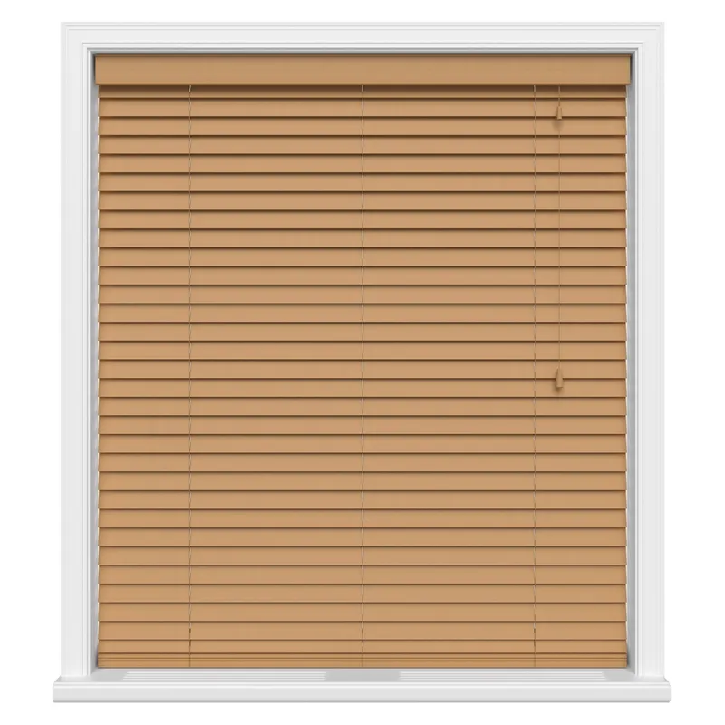 Honey Oak Real Wood Motorised Uk - Wooden Blinds