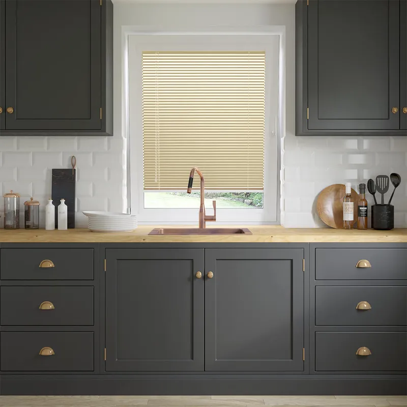 Perfect Fit Caramel Gold Shimmer Venetian Blinds 25mm