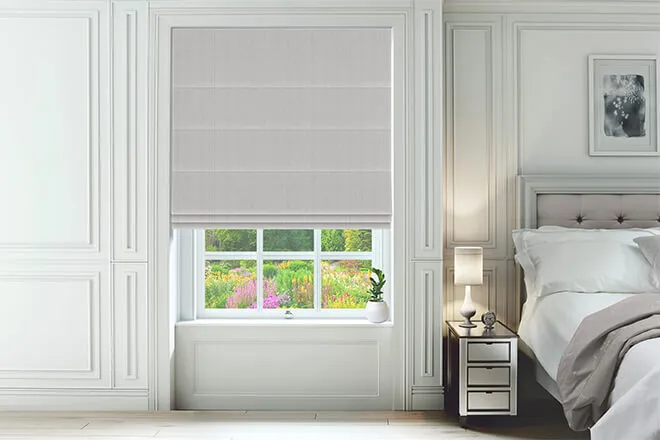 Cyrus Silver - Woven Roman Blind