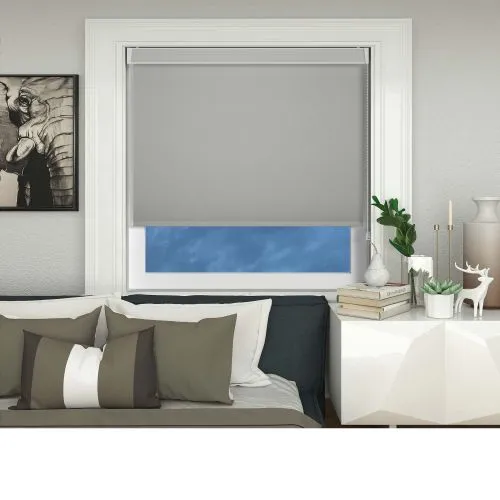 Bedtime Mid Grey Pelmet Roller Blind