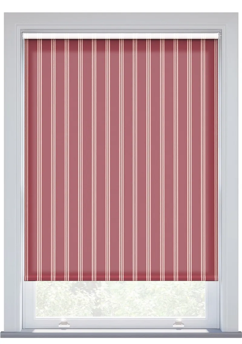Jl X Sanderson Arbre Stripe Mulberry Putty Roller Blind