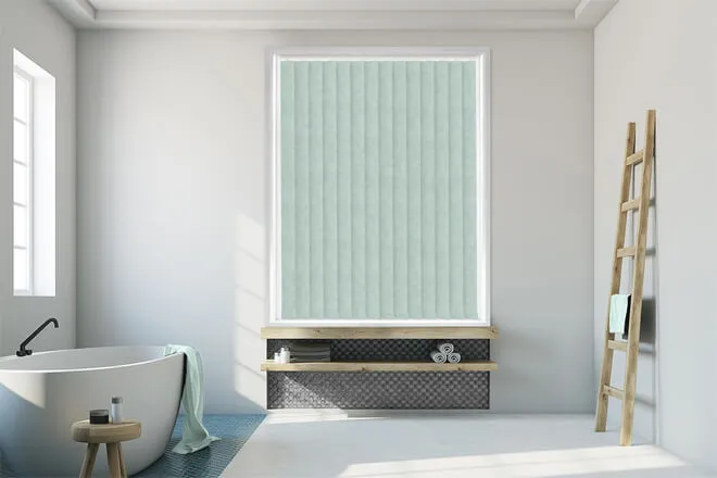 Beauty Green - Leaf Pattern Waterproof Blackout Vertical Blind