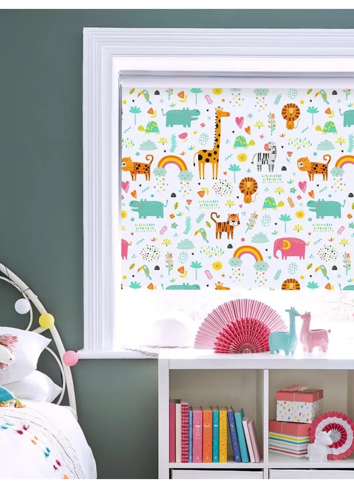 Happy Jungle Candy Childrens Roller Blind