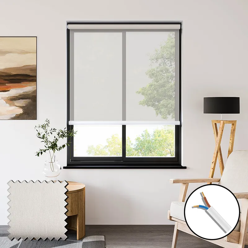Lucid Ice 230vac Electric Voile Roller Blinds
