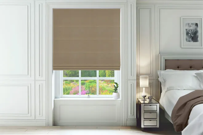 Lennox Brown - Faux Silk Twist Fit No Drill Roman Blind
