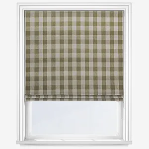 Sophie Allport Gingham Warm Stone Roman Blind