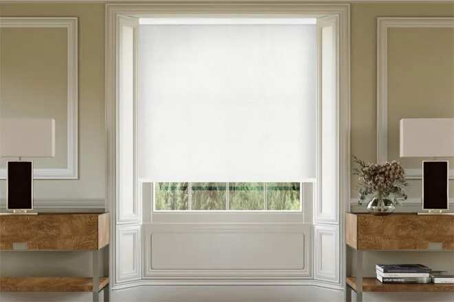 Camilla White - Shadow Pattern Roller Blind