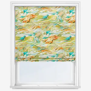 Modernist Neon Teal Roman Blind
