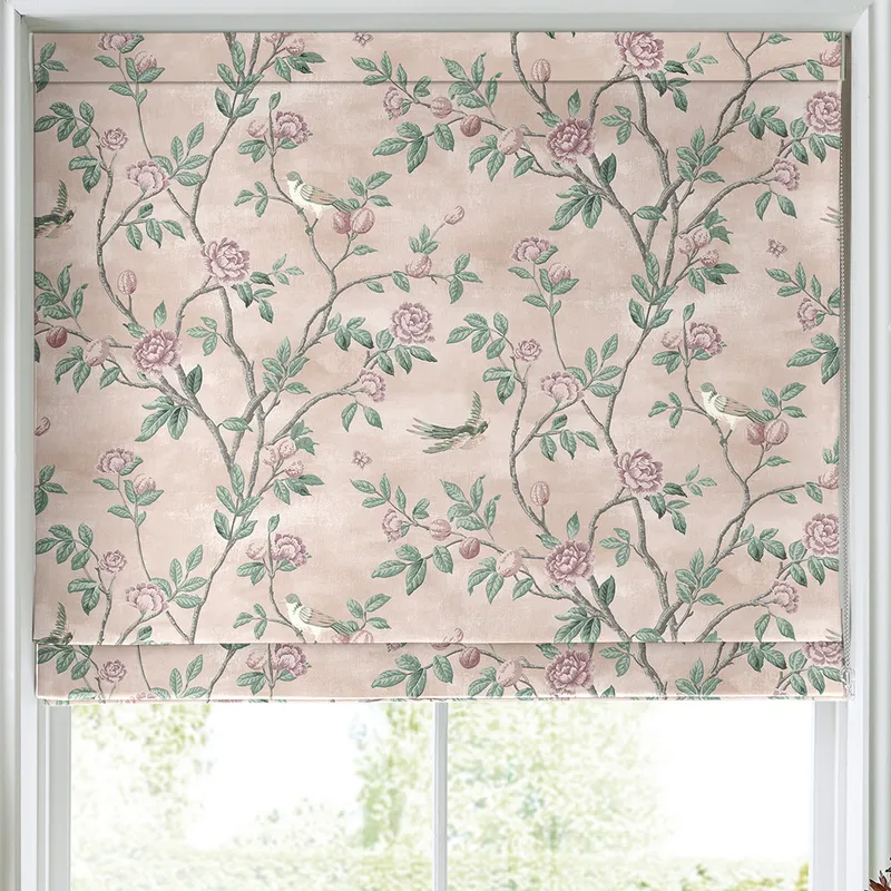Laura Ashley Eglantine Made To Measure Roman Blind Blush