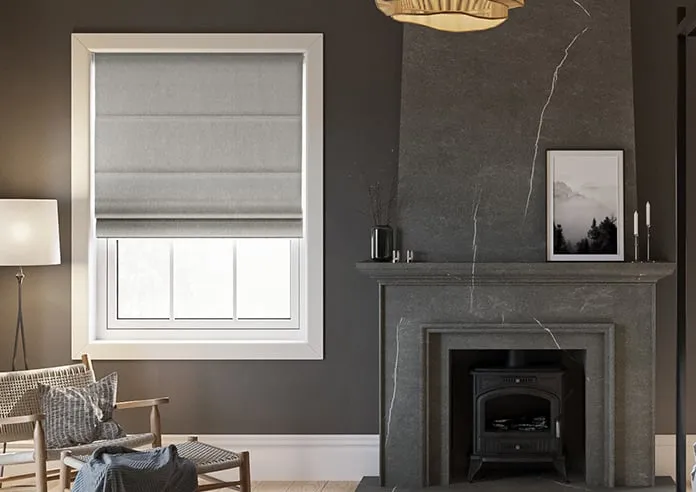 Delicate Chevron Davy Grey - Roman Blind