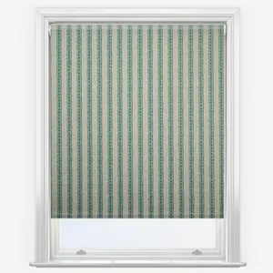 Emily Bond Block Printed Stripe Blue & Green Roller Blind