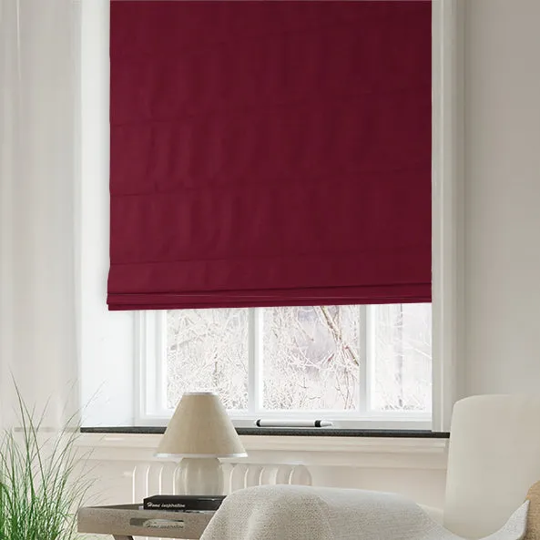 Clarence Velvet Made To Measure Roman Blind Wine