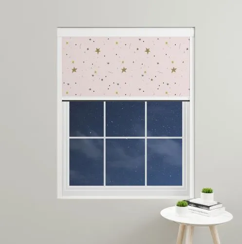 Whimsical Spark Rose Blocout Blind