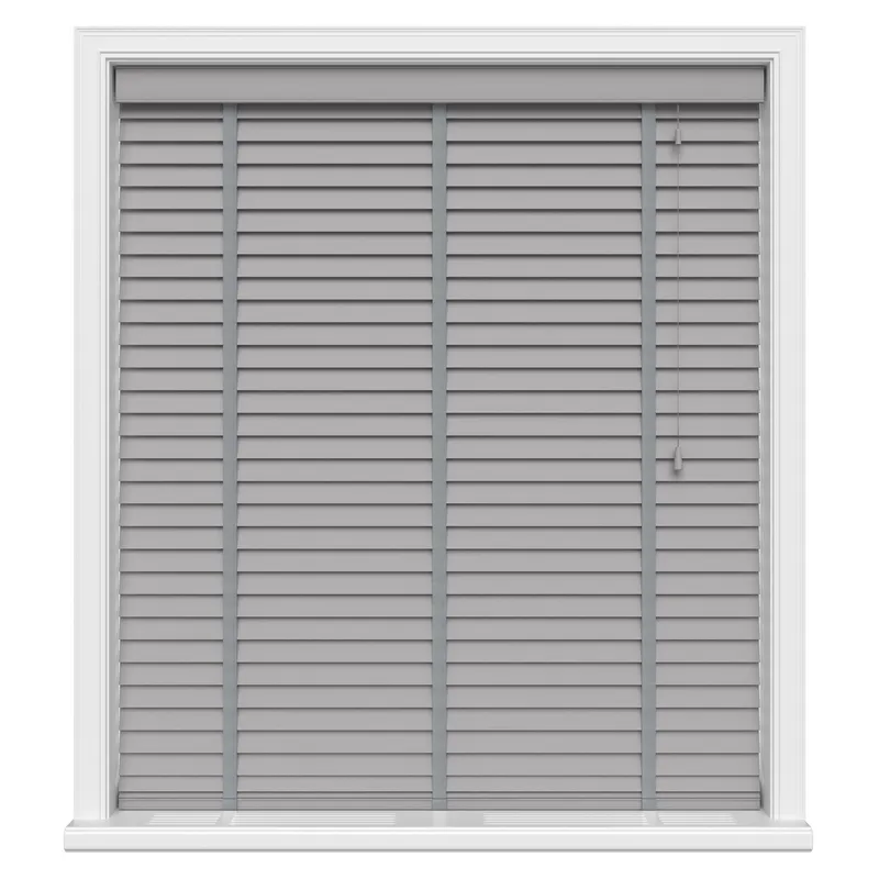Fogwood Grey Real Wood With Tapes Motorised Uk - Motorised Blinds