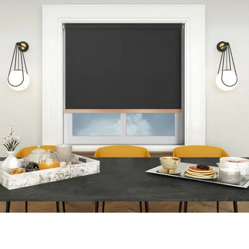 Origin Black Copper Bottom Bar Cordless Roller Blind