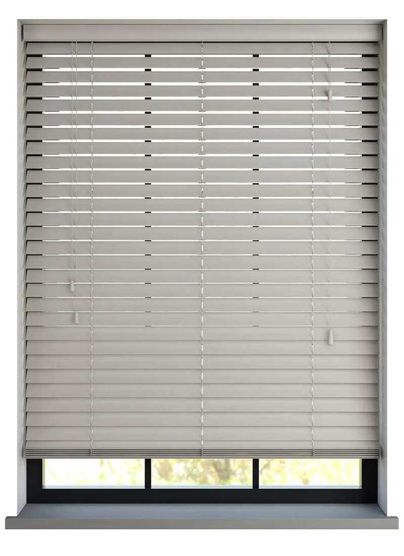 Soft Grey Real Wood Blind