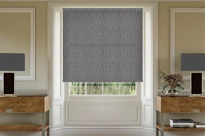 Fever Dark Grey - Patterned Roller Blind