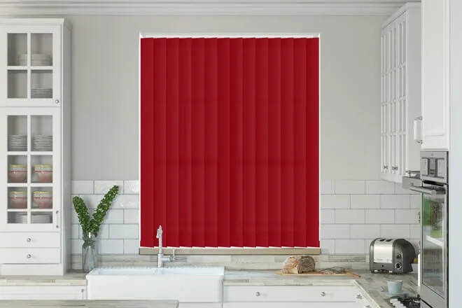 Alpha Red - Fire Retardant & Moisture Resistant Vertical Blind