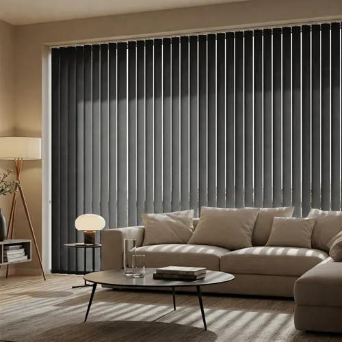 Atlantex Asc Black Flame Retardant Vertical Blinds