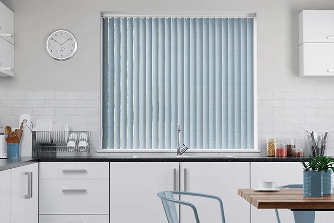 Luca Blue - Textured Rigid Pvc Vertical Blind