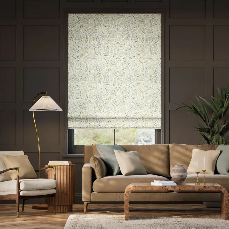 Sunstone Ochre Forest Roman Blind