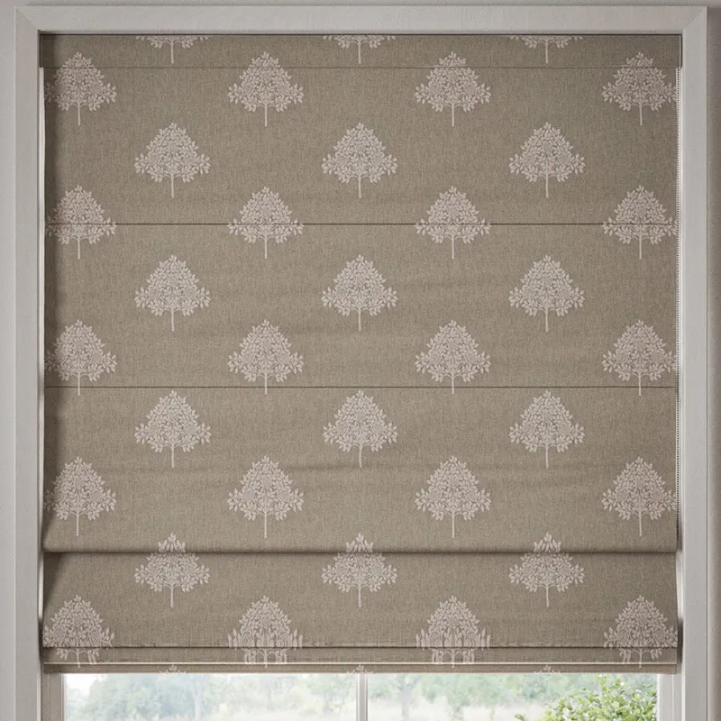 William Morris Marigold Tree Embroidery Made To Measure Roman Blind Linen