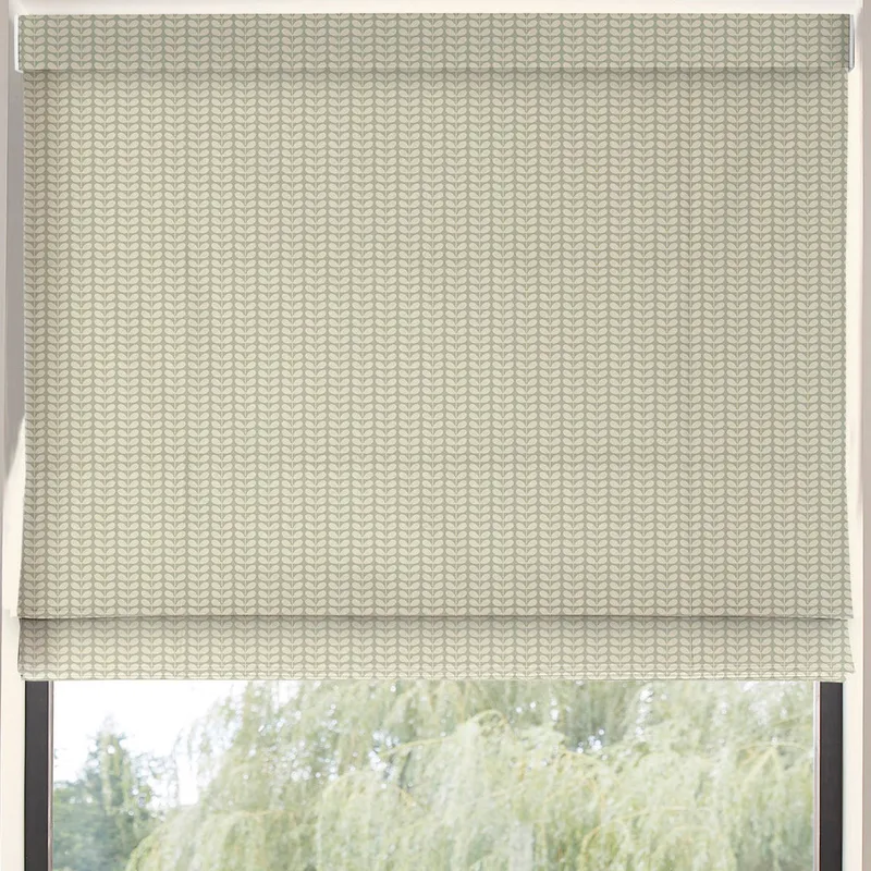 Orla Kiely Tiny Stem Made To Measure Roman Blind Pebble