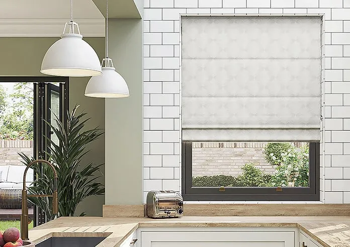 Gentle Palm Warm Grey - Roman Blind