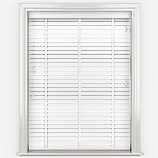 Impressions Bright White With Tapes Wooden Venetian Blind