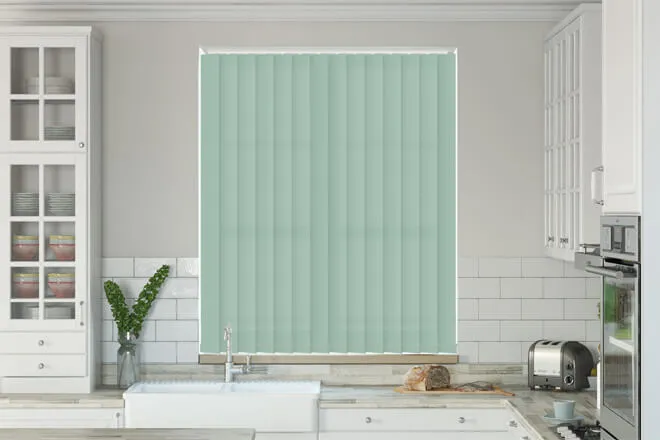 Alpha Turquoise - Fire Retardant & Moisture Resistant Vertical Blind