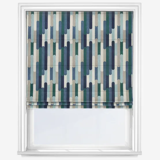 Seattle Mineral And Navy Roman Blind