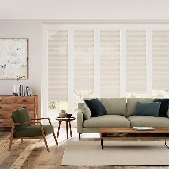 Bifold Clickfit Voile Parchment Pleated Blind