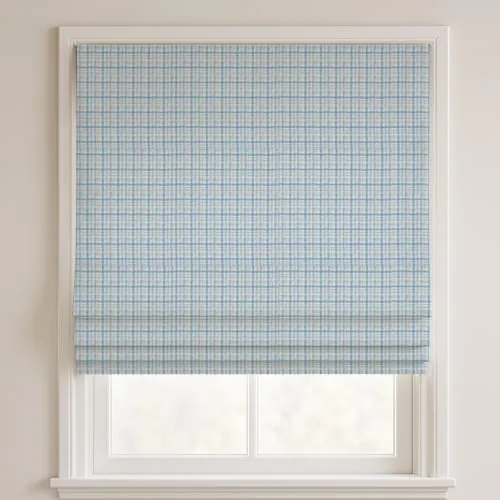 Picnic Sky Blue Deluxe Roman Blinds