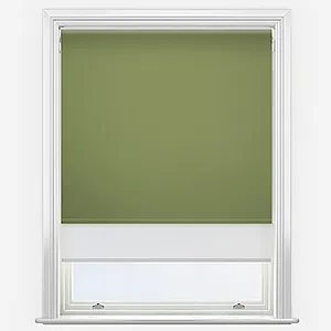 Pop Blackout Fern & White Double Roller Blind