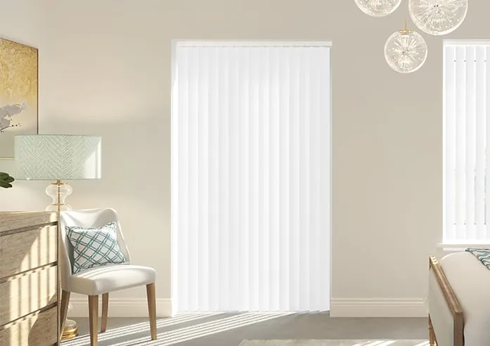 Toulouse (Blackout) Textured White - Vertical Blind