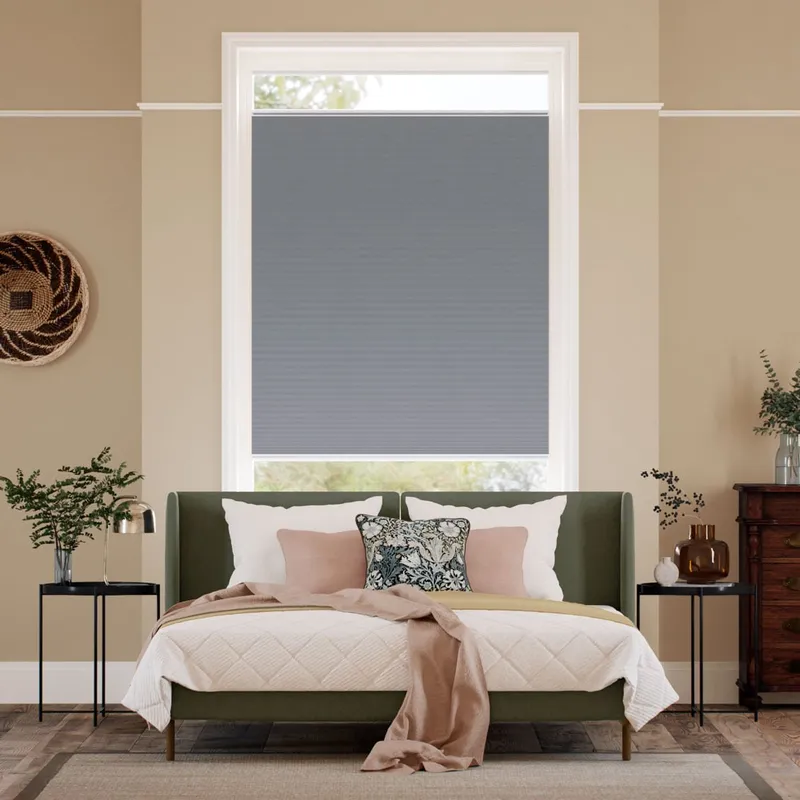 Stick On Duoshade Slate Blue Thermal Blind